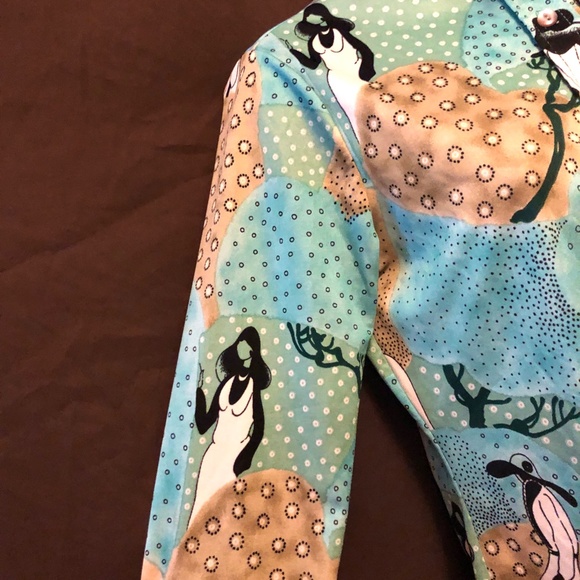 Vintage Carry Back LTD Pop Art Button Down Shirt, Size 12 - Picture 4 of 11